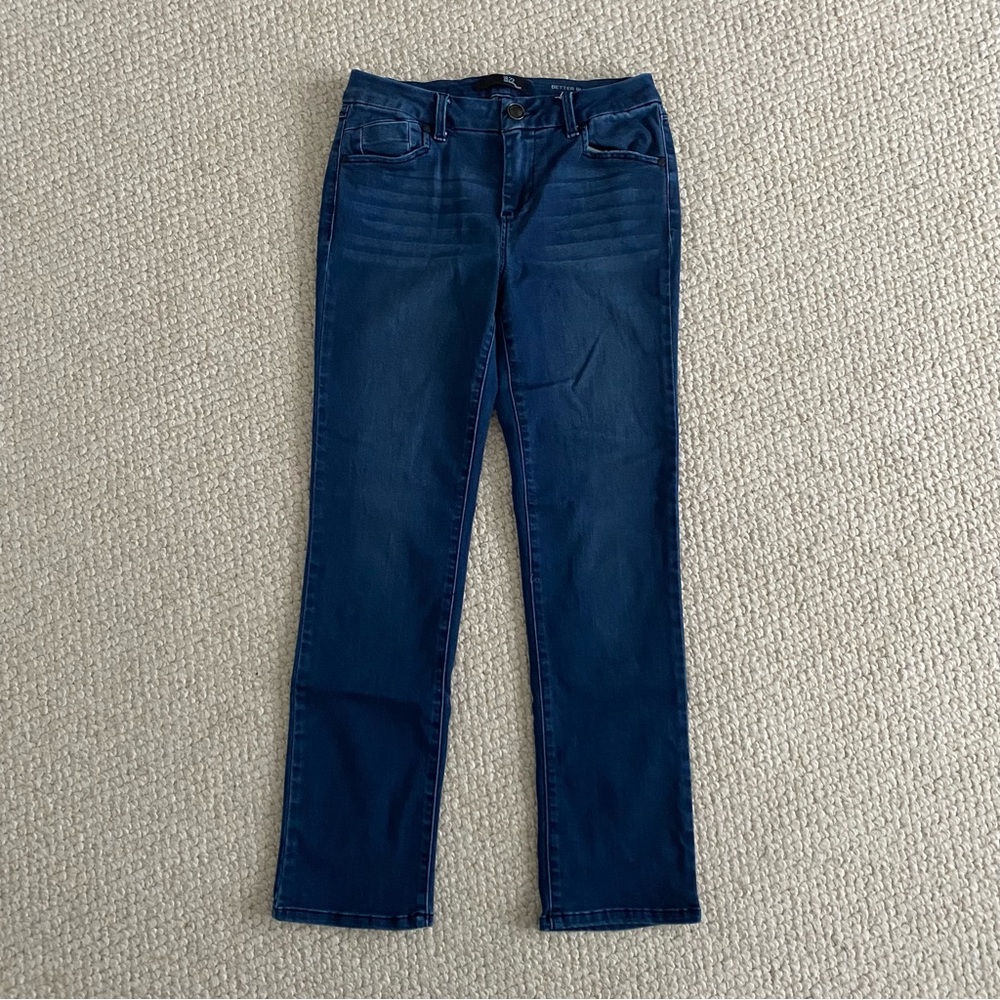 1822 Denim Women's Straight Leg Jeans in Deep Blue Size 6
